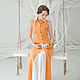 Платье невесты из оранжевого льна. Платья свадебные. Masha Koneva. Интернет-магазин Ярмарка Мастеров.  Фото №2