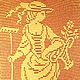 Вязаная картина/панно в винтажном стиле Прекрасная садовница, Картины, Кривой Рог,  Фото №1