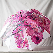 Аксессуары handmade. Livemaster - original item Women`s umbrella with hand-painted mahogany umbrella-cane painted. Handmade.