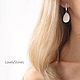Order Earrings white drops of jadeite on the locks silver white delicate drops. LovelyStones. Livemaster. . Earrings Фото №3