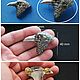 Заказать Значок Ворон Ручной Работы Брошь Голова Ворона WiLiJe. WiLiJe: WildLife Jewelery. Ярмарка Мастеров. . Значок Фото №3