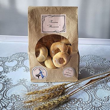 Фермерские продукты ручной работы. Ярмарка Мастеров - ручная работа Печенье "Молочное" в крафт-пакете. Handmade.