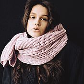 Аксессуары handmade. Livemaster - original item Voluminous women`s knitted scarf of purple color.. Handmade.