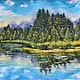 Картина из шерсти " Горное озеро", Картины, Железногорск,  Фото №1