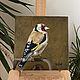 Goldfinch. Oil painting. Gift. Pictures. White swan. Online shopping on My Livemaster.  Фото №2