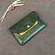 Holder for documents made of genuine leather color emerald sun. Cardholder. MiTonA. Online shopping on My Livemaster.  Фото №2