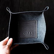 Для дома и интерьера handmade. Livemaster - original item Leather organizer for small items in black. Handmade.