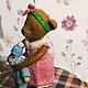 Ёлочная игрушка из ваты: Мишка с игрушкой. Елочные игрушки. Ватная игрушка Мезенцевой Натальи. Ярмарка Мастеров.  Фото №5