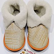 Обувь ручной работы handmade. Livemaster - original item Chuni Unisex made of natural sheepskin fur. Handmade.