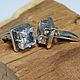 Cufflinks for men-women with zircons in silver 925 HH0105. Cuff Links. Sunny Silver. My Livemaster. Фото №5