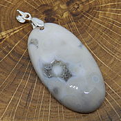 Украшения handmade. Livemaster - original item Ice Lake pendant (rock, rhyolite) 2. Handmade.