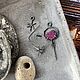 «Рубиновый» серьги асимметричные серебряные. Одиночная серьга. Зачарованная (Александра). Ярмарка Мастеров.  Фото №8