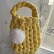 Заказать Сумка вязаная из трубчатой пряжи Lemon twist. Nini-handmade-bags. Ярмарка Мастеров. . Сумка-мешок Фото №3