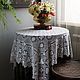 Nizhny Novgorod guipure tablecloth, stitch embroidery on proderg, Vintage interior, St. Petersburg,  Фото №1