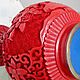 Винтаж: Китайская художественная резьба по лаку. Ваза 21см. СУПЕР!. Вазы винтажные. Елена Котунова. Ярмарка Мастеров.  Фото №4