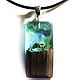 Pendant made of wood and resin 'Northern lights', Pendants, Kostroma,  Фото №1