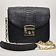 Classic evening women's handbag made of Python skin, in black!. Classic Bag. SHOES&BAGS. My Livemaster. Фото №5