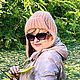 Вязаная шапка из пряжи пух норки ручной работы. Шапка-ушанка. Rukodelnitsa-41. Ярмарка Мастеров.  Фото №5
