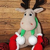 Куклы и игрушки handmade. Livemaster - original item Amigurumi dolls and toys: Christmas Rudolph the reindeer. Handmade.