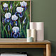 Order Painting flowers in oil Irises. artwatercolor. Livemaster. . Pictures Фото №3