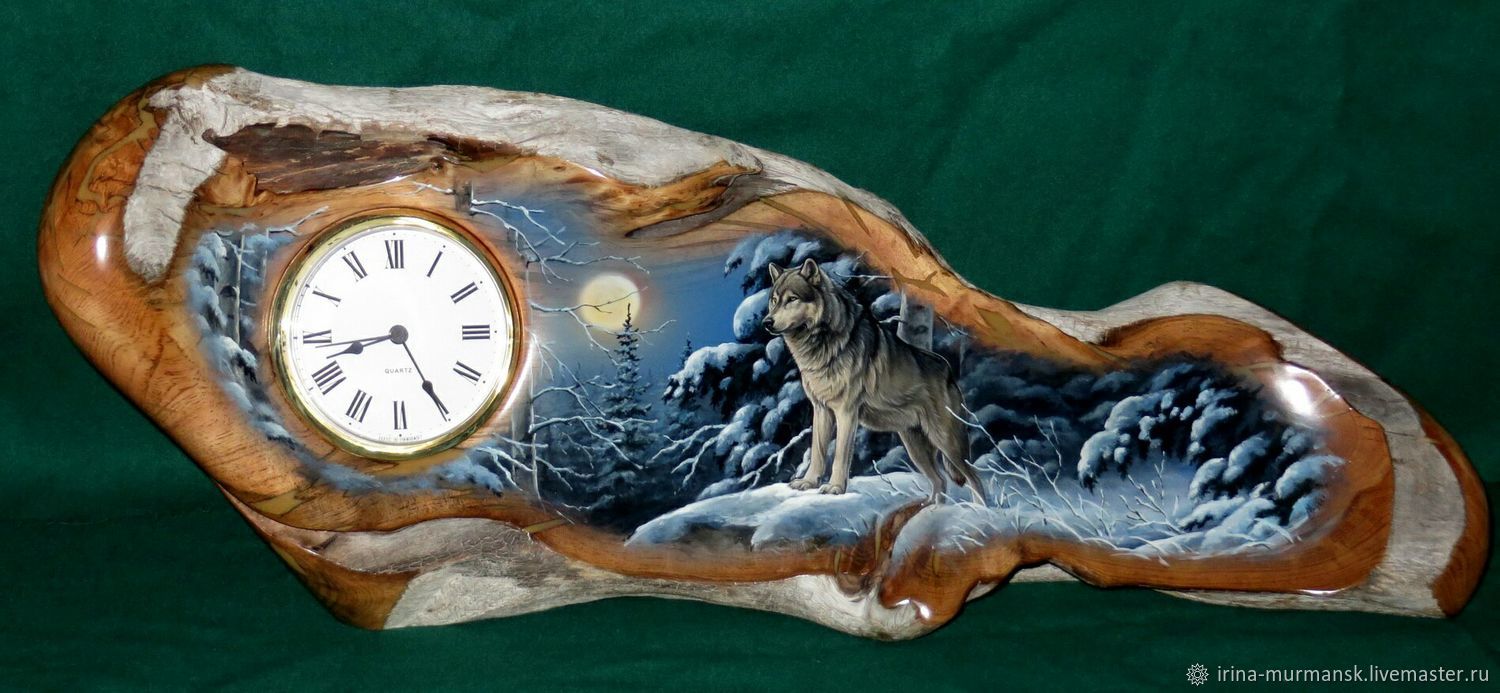 Часы "Полнолуние" – заказать на Ярмарке Мастеров – NFNJIRU | Часы ...