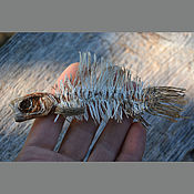 Украшения handmade. Livemaster - original item Textile brooch fish Skeleton. Handmade.