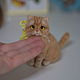 Британский кот. Игрушка из шерсти по фотографии питомца. Войлочная игрушка. Войлочные зверики Людмилы Демидович. Ярмарка Мастеров.  Фото №4