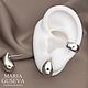 Серьги серебристые капли bottega mini limited edition. Серьги классические. MARIA GUSEVA Fashion Jewelry. Интернет-магазин Ярмарка Мастеров.  Фото №2