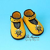 Одежда детская ручной работы. Ярмарка Мастеров - ручная работа Botines zapatos, botines de punto, botines de suela. Handmade.