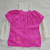 Одежда детская handmade. Livemaster - original item Knitted set,vest with turtleneck,3 years old.. Handmade.