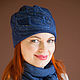 Women's felted hat dark blue, Caps, Khabarovsk,  Фото №1