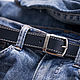 Cinturón de cuero negro plata 30mm. Straps. Mart Bags (martbags). Интернет-магазин Ярмарка Мастеров.  Фото №2