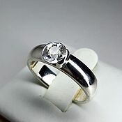 Украшения handmade. Livemaster - original item Ring with white topaz silver (K44). Handmade.