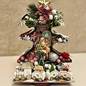 Подарки к праздникам handmade. Livemaster - original item Christmas tree with a steam locomotive.. Handmade.