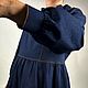  Джинсовое женское платье. Платья. Lera Samaryanova (moda-xxl-ru). Ярмарка Мастеров.  Фото №5