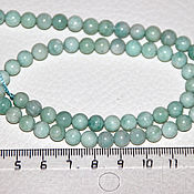 Материалы для творчества handmade. Livemaster - original item Copy of Amazonite 8 mm, smooth ball, natural stone beads. Handmade.