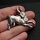 Брошь "The hare". Брошь-булавка. Saimon. Ярмарка Мастеров.  Фото №7