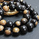 Black Ebony Camagong beads (Diospyros Blancoi) 12mm. Beads1. - Olga - Mari Ell Design. Online shopping on My Livemaster.  Фото №2