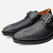 Обувь ручной работы handmade. Livemaster - original item Men`s monk shoes, made of genuine polished stingray leather.. Handmade.