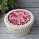 Вязаная корзинка, с крышкой. Корзины. Knitted basket. Ярмарка Мастеров.  Фото №8