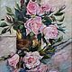 Picture.oil.Roses.' Still life with roses' delicate flowers. Pictures. OMA-EVA. My Livemaster. Фото №6