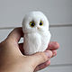 White owl owl brooch, Brooches, Moscow,  Фото №1