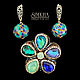 Jewelry set: brooch / pendant and earrings, Jewelry Sets, Netanya,  Фото №1