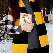Аксессуары handmade. Livemaster - original item Scarf Harry Potter Puffenduya knitted Harry Potter scarf yellow. Handmade.