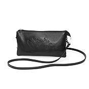 Сумки и аксессуары handmade. Livemaster - original item Crossbody bag: Black Leather women`s Bag Freya Mod. C73p-711. Handmade.