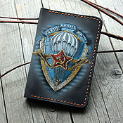 Сумки и аксессуары handmade. Livemaster - original item The passport cover is leather with the pattern 
