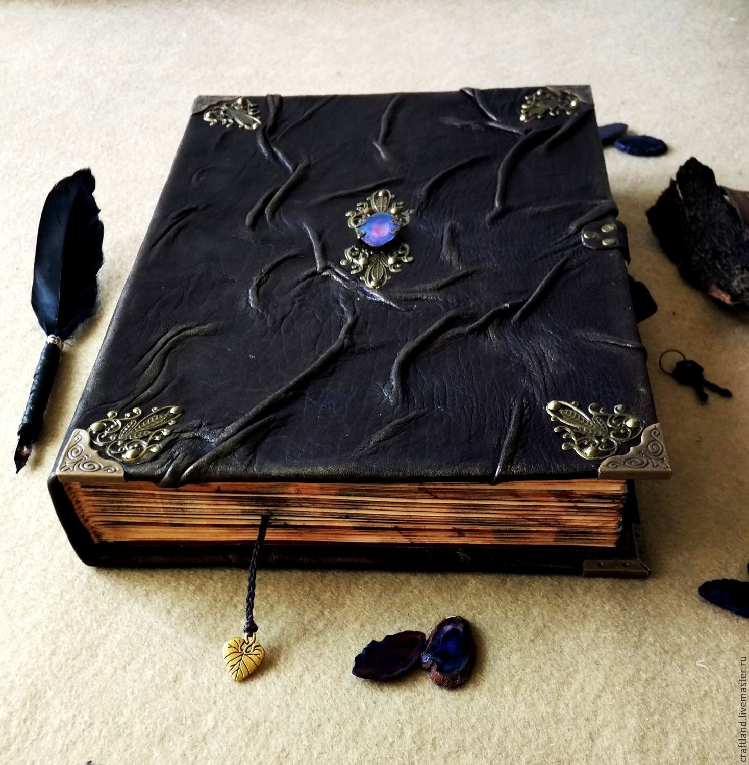 Binding a MYSTICAL Handmade GRIMOIRE / Book of Shadows! 