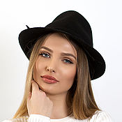 Шляпы: Черная вечерняя шляпка с вуалью