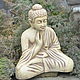 Скульптура бетонная сидящий Будда для дома и сада. Фигуры садовые. A Z O V   G A R D E N. Интернет-магазин Ярмарка Мастеров.  Фото №2