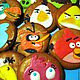 Заказать "Набор игромана" по мотивам игры "Angry Berds". Юлия РАСПИСНЫЕ ПРЯНИКИ КОЗУЛИ. Ярмарка Мастеров. . Набор пряников Фото №3